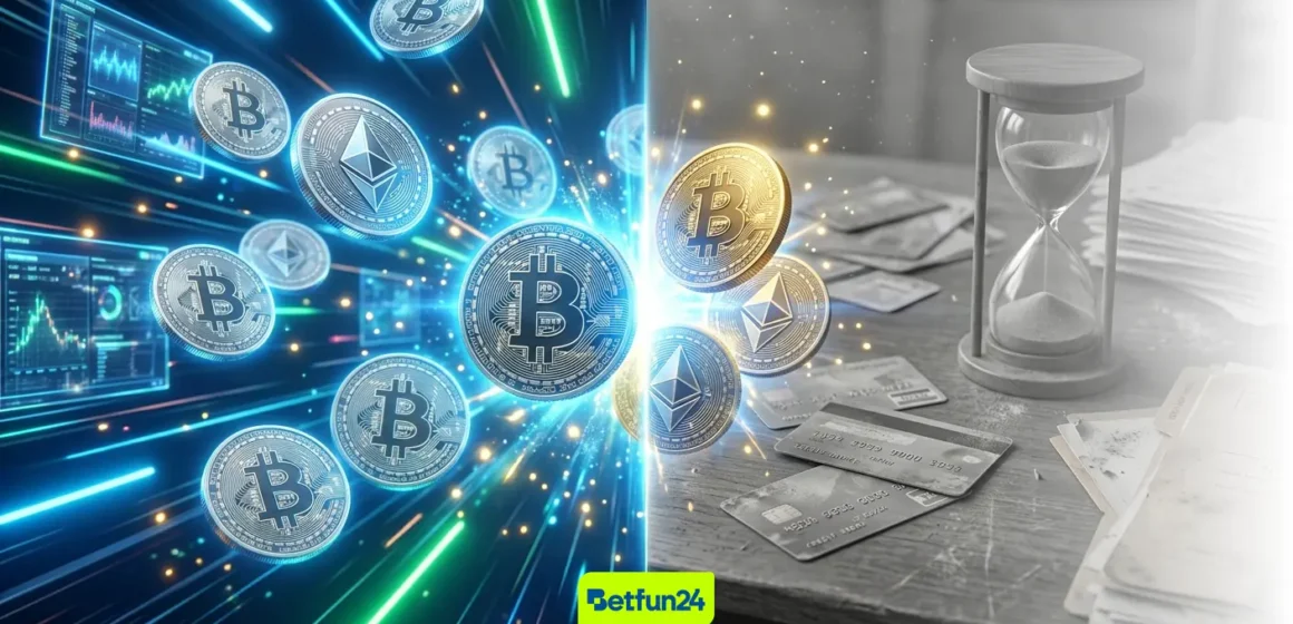 Crypto vs Traditional Casino BetFun24 Crypto casino vs traditional casino comparison — BetFun24