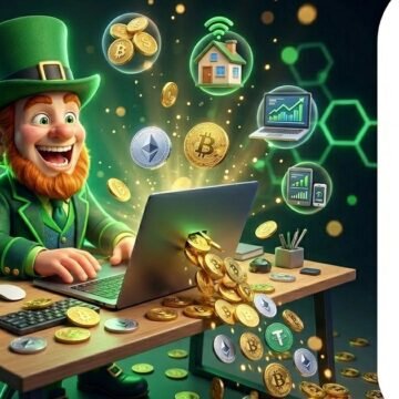 Earn Money Online 2026 - BetFun24 BetFun24 mascot at laptop with golden coins flowing from screen representing online earning